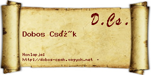 Dobos Csák névjegykártya