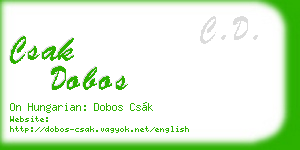 csak dobos business card