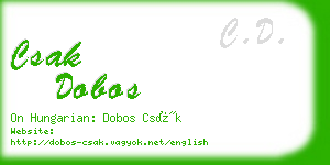 csak dobos business card